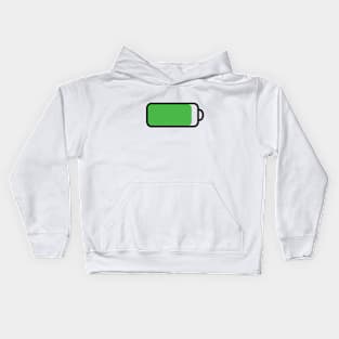 High Energy Battery Level Status Kids Hoodie